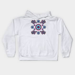 Aboriginal Dots Art With Tribal Turtle Kids Hoodie